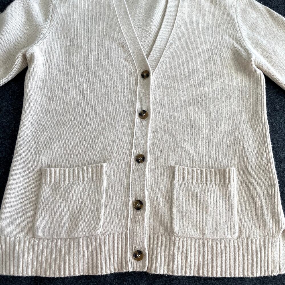 Jenni Kayne Everyday Cardigan Oatmeal Wool Cashmere Small - Picture 6 of 15